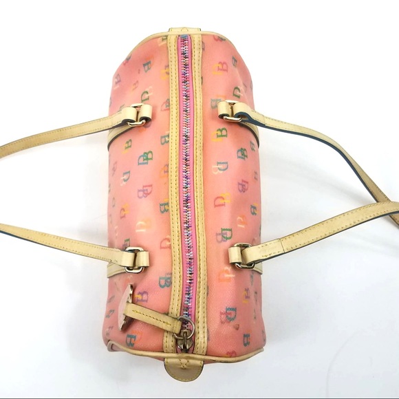DOONEY & BOURKE Pink Monogram Barrel Handbag Purse - Picture 6 of 8